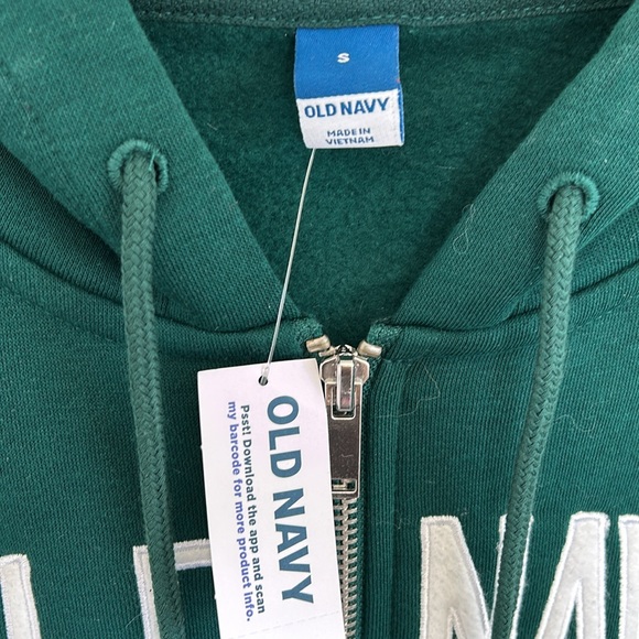 💚NEW Old Navy Logo Embroidered Full Zip French Terry Hoodie Sweatshirt sz Small - Picture 6 of 9